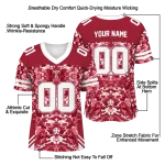 custom temple owls mirrored pattern red jersey best selling