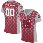 custom temple owls stacked rectangle red jersey best selling