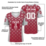 custom temple owls stacked rectangle red jersey best selling