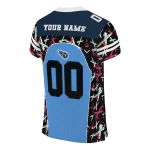 custom tennessee titans brushstroke xs blue black jersey best selling