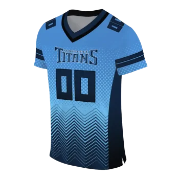 custom tennessee titans halftone sweep blue black jersey fashion forward