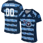 custom tennessee titans layered grids navy jersey best selling