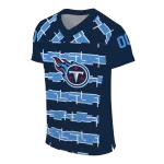 custom tennessee titans layered grids navy jersey best selling
