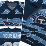 custom tennessee titans layered grids navy jersey best selling