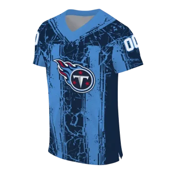 custom tennessee titans rugged stripes navy jersey fashion forward