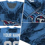 custom tennessee titans rugged stripes navy jersey best selling