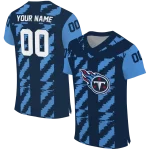 custom tennessee titans stripe block navy jersey best selling