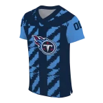 custom tennessee titans stripe block navy jersey best selling