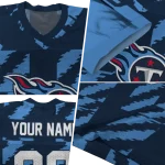 custom tennessee titans stripe block navy jersey best selling