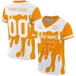 custom tennessee volunteers dripping flames orange white jersey best selling