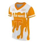 custom tennessee volunteers dripping flames orange white jersey best selling