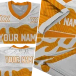 custom tennessee volunteers dripping flames orange white jersey best selling