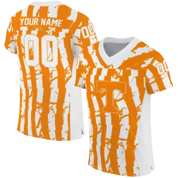 custom tennessee volunteers stripe splatter orange jersey best selling