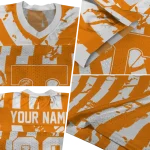 custom tennessee volunteers stripe splatter orange jersey best selling