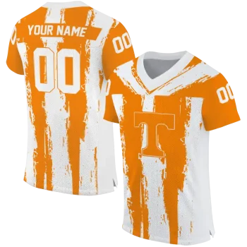 custom tennessee volunteers striped texture orange jersey best selling