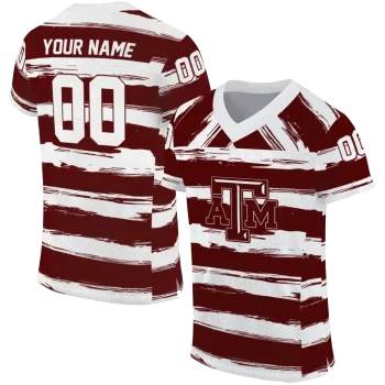 custom texas am aggies art stripe maroon jersey best selling