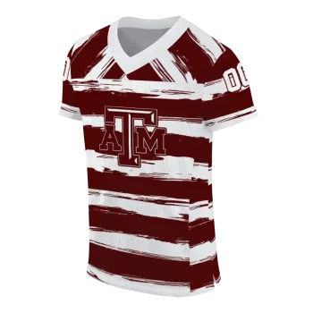 custom texas am aggies art stripe maroon jersey fashion forward