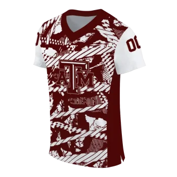 custom texas am aggies camo shatter maroon jersey fashion forward