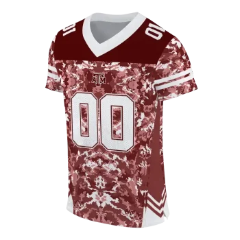 custom texas am aggies mirrored pattern maroon jersey fashion forward