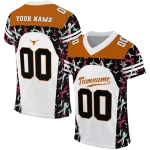 custom texas longhorns brushstroke xs white black jersey best selling