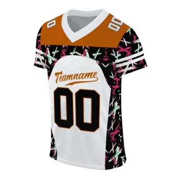 custom texas longhorns brushstroke xs white black jersey fashion forward