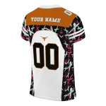 custom texas longhorns brushstroke xs white black jersey best selling