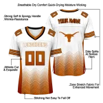 custom texas longhorns halftone sweep white black jersey best selling