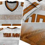 custom texas longhorns halftone sweep white black jersey best selling