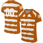 custom texas longhorns layered grids orange jersey best selling