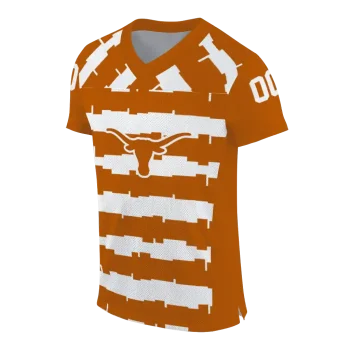custom texas longhorns layered grids orange jersey fashion forward