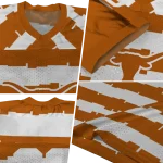 custom texas longhorns layered grids orange jersey best selling