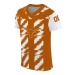 custom texas longhorns stripe block orange jersey best selling
