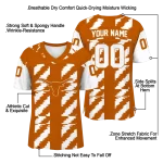 custom texas longhorns stripe block orange jersey best selling