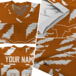 custom texas longhorns stripe block orange jersey best selling