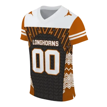 custom texas longhorns tire arrows orange black white jersey fashion forward