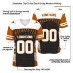 custom texas longhorns tire arrows orange black white jersey best selling