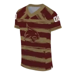 custom texas state bobcats art stripe maroon jersey best selling