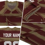 custom texas state bobcats art stripe maroon jersey best selling