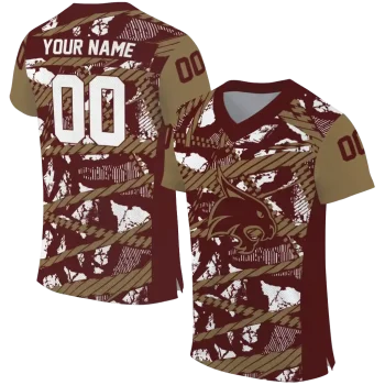 custom texas state bobcats camo shatter maroon jersey best selling