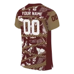 custom texas state bobcats camo shatter maroon jersey best selling