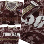 custom texas state bobcats camouflage abstract maroon jersey best selling