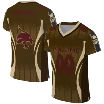 custom texas state bobcats dynamic dots gold jersey best selling