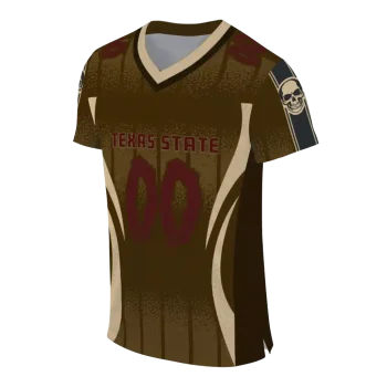 custom texas state bobcats dynamic dots gold jersey fashion forward