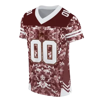 custom texas state bobcats mirrored pattern maroon jersey fashion forward