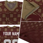 custom texas state bobcats stacked rectangle maroon jersey best selling