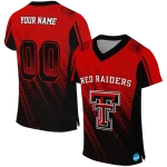 custom texas tech red raiders halftone flow red black jersey best selling