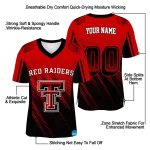 custom texas tech red raiders halftone flow red black jersey best selling
