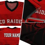 custom texas tech red raiders halftone flow red black jersey best selling