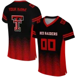 custom texas tech red raiders halftone sweep black jersey best selling