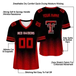 custom texas tech red raiders halftone sweep black jersey best selling